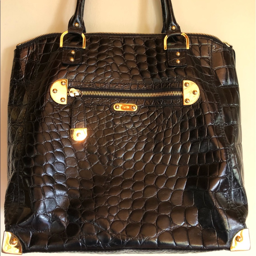 Rafe New York Crocodile Embossed Tote